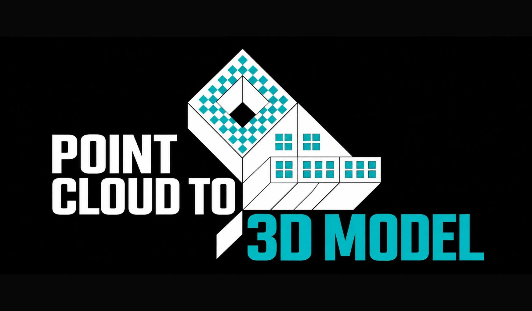 Point Cloud To 3D Model White Logo