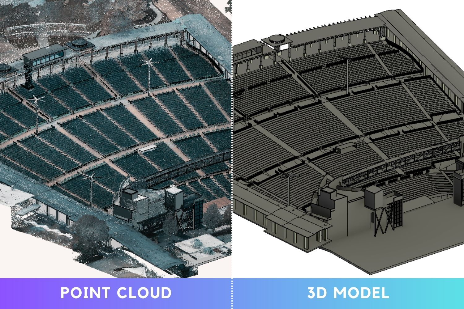 Amphitheater Laser Scan to BIM Model